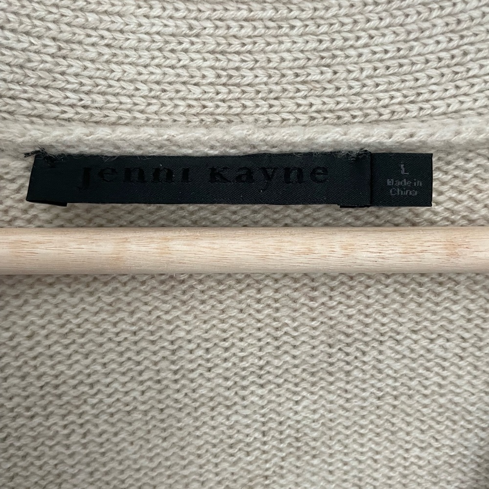 Jenni Kayne Cashmere Stanford Cardigan Oatmeal - Size Large - Picture 11 of 13